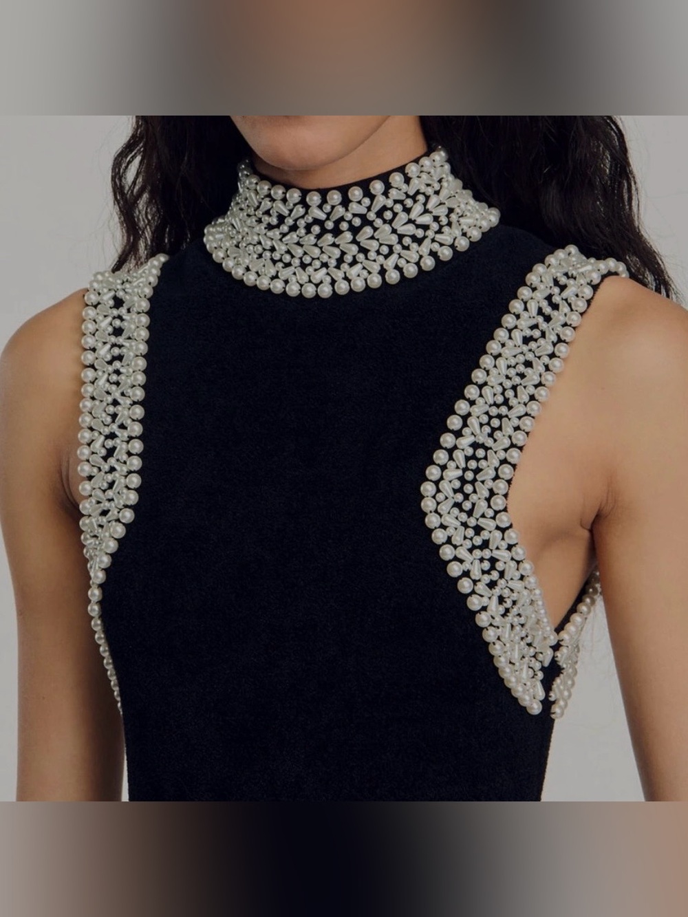 Sandro Black Beaded Dress